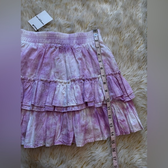 NWT Generation Love Athena Lilac Tie-dye Ruffled Mini Skirt, Size XS - Picture 4 of 6
